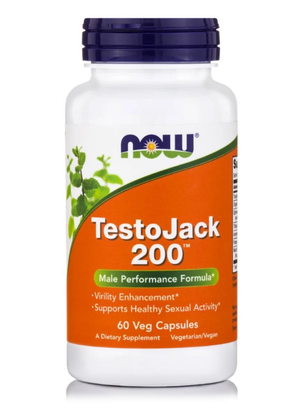 Now Foods Testo Jack 200 Συμπλήρωμα για την Ανδρική Αναπαραγωγή 60 Φυτικές Κάψουλες