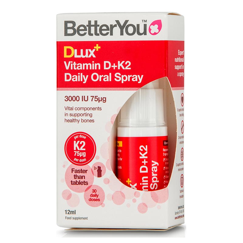 BetterYou Dlux+ Vitamin D + K2 Daily Oral Spray 12 ml