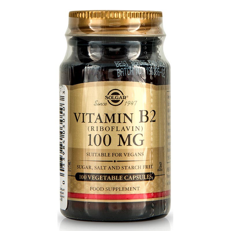 Solgar Vitamin B2 100mg 100 Φυτικές Κάψουλες