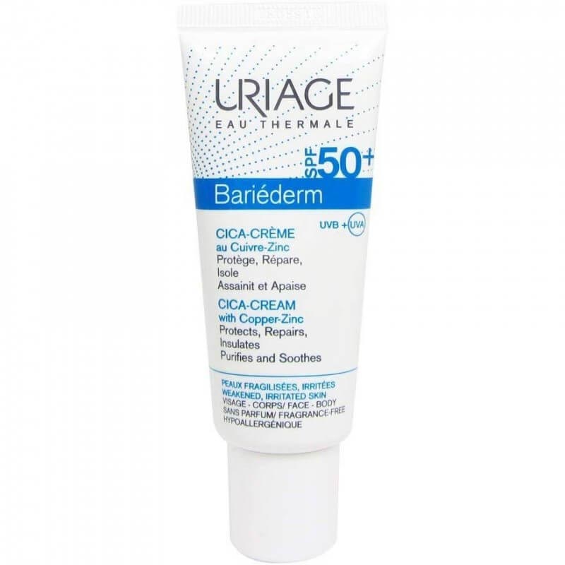 Uriage Bariederm Cica-Creme Au Cuivre-Zinc SPF50+ Επανορθωτική Κρέμα για Πρόσωπο/Σώμα 40ml