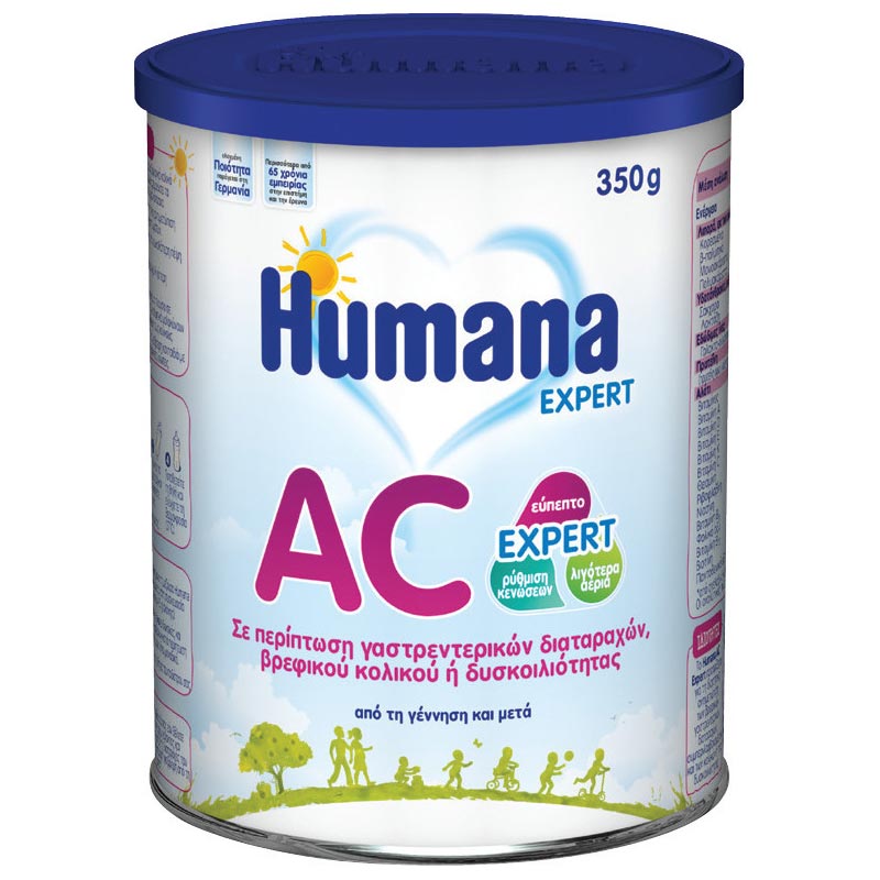 Humana AC Expert 0m+ Βρεφικό Γάλα σε Σκόνη απο την Γέννηση για Κολικούς και Δυσκοιλιότητα, 350gr