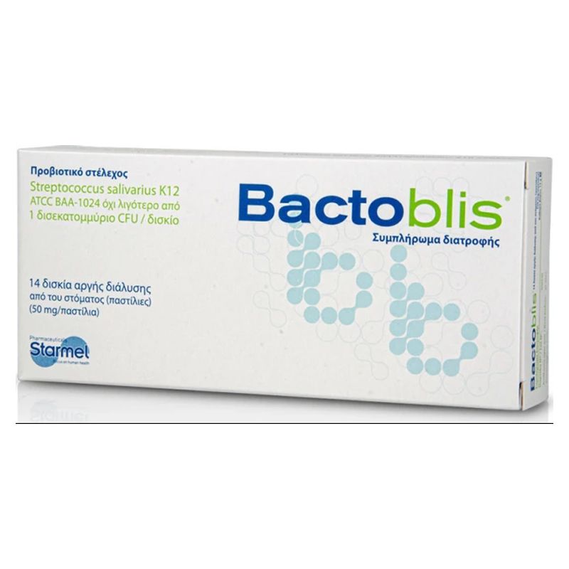Starmel Bactoblis 50mg Συμπλήρωμα Διατροφής Προβιοτικών για την Χλωρίδα της Στοματικής Κοιλότητας 14 Δισκία