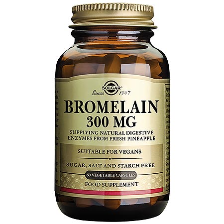 Solgar Bromelain 300mg Συμπλήρωμα Για Το Πεπτικό Σύστημα 60 Κάψουλες