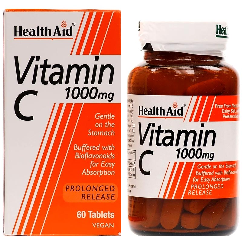 Health Aid Vitamin C 1000mg Prolonged Release (Vegan) 60 ταμπλέτες