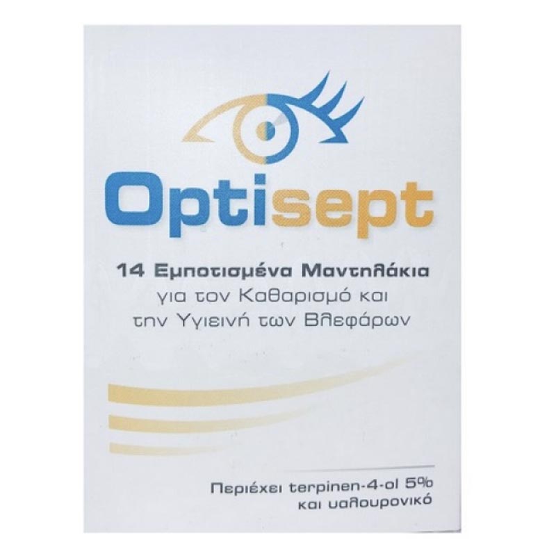 Optisept Eyelid Pads 14 Εμποτισμένα Μαντηλάκια για την Υγιεινή των Βλεφάρων x14