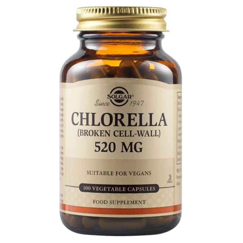 Solgar Chlorella 520mg 100 φυτικές κάψουλες