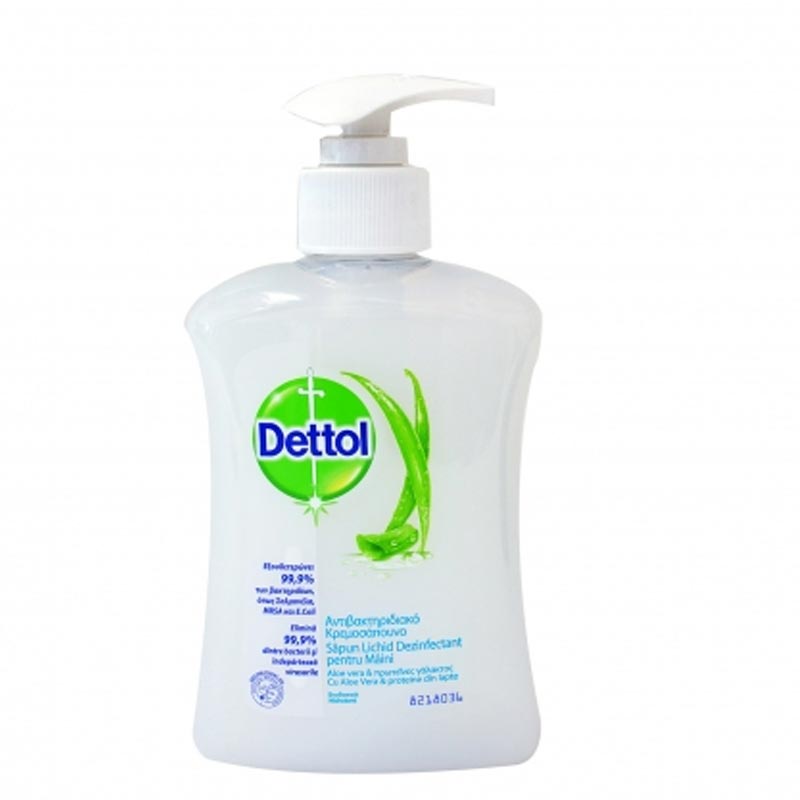 DETTOL αντιβακτηριδιακό ενυδατικό κρεμοσάπουνο με aloe vera & πρωτείνες γάλακτος 250ml