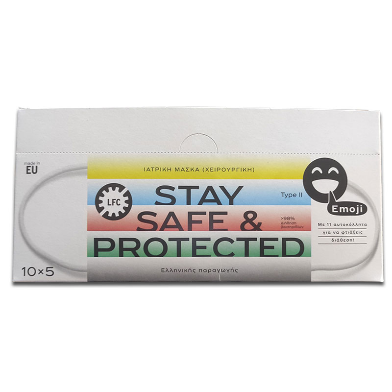 Larisa Face Mask Cover 50τμχ Type 2 ΧΡΩΜΑΤΙΣΤΕΣ