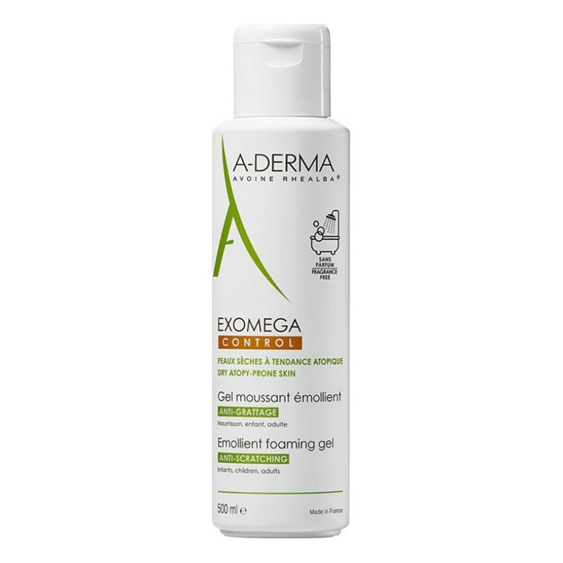 A-Derma Exomega Control Emollient Foaming Gel Καθαρισμού Για Ατοπικό Δέρμα 500ml