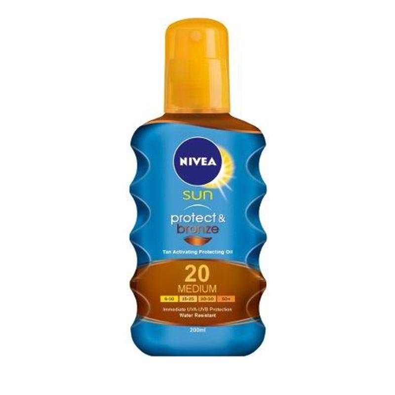 Nivea Sun Protect & Bronze SPF20 Αντηλιακό Λάδι Ενεργοποίησης Μαυρίσματος 200ml