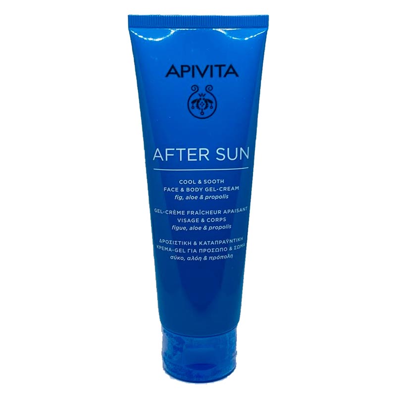 Apivita After Sun Cool & Sooth Face & Body Gel Cream 200ml - Δροσιστική & Καταπραϋντική Κρέμα Με Σύκο, Αλόη & Πρόπολη