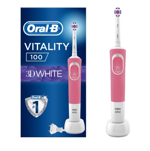 Oral-B Vitality 100 3D White Pink Ηλεκτρική Οδοντόβουρτσα 1τμχ