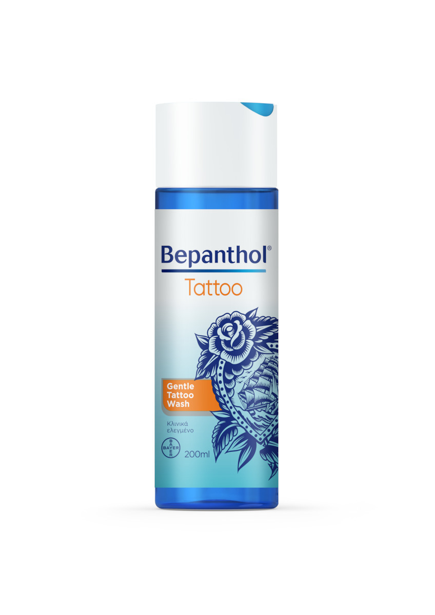 Bepanthol Tattoo Gentle Wash, Απαλός Καθαρισμός για Δέρμα με Τατουάζ 200ml