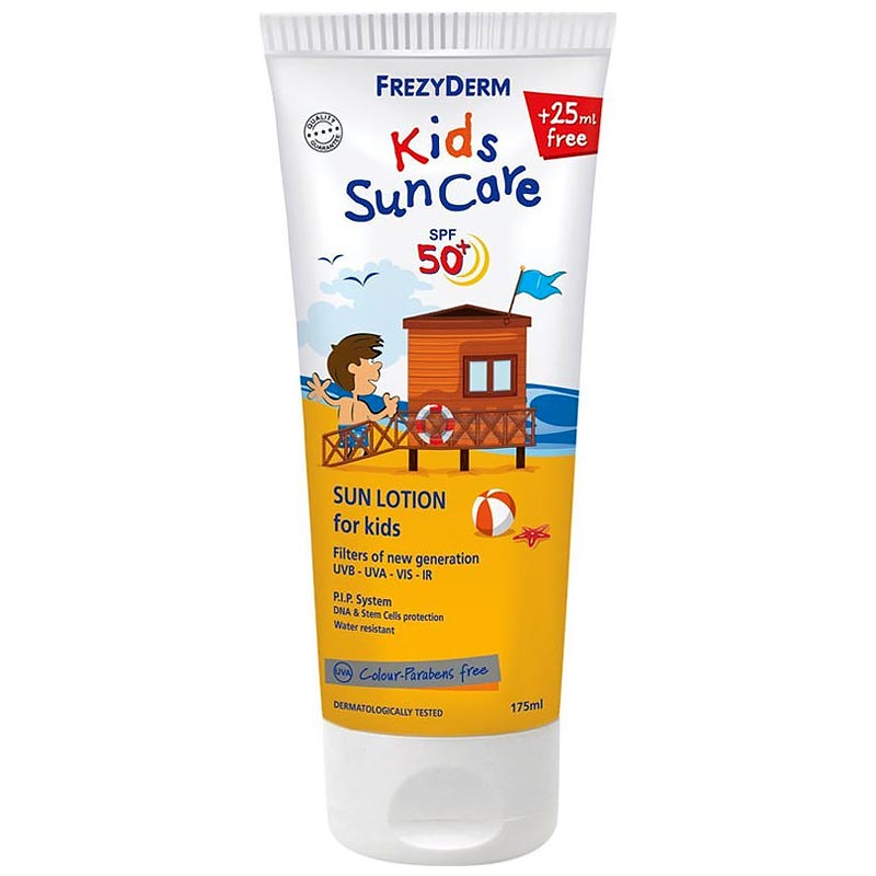 Frezyderm Kids SunCare Lotion Spf50+ Αντηλιακό Γαλάκτωμα Για Παιδιά 150ml & 25ml Δώρο