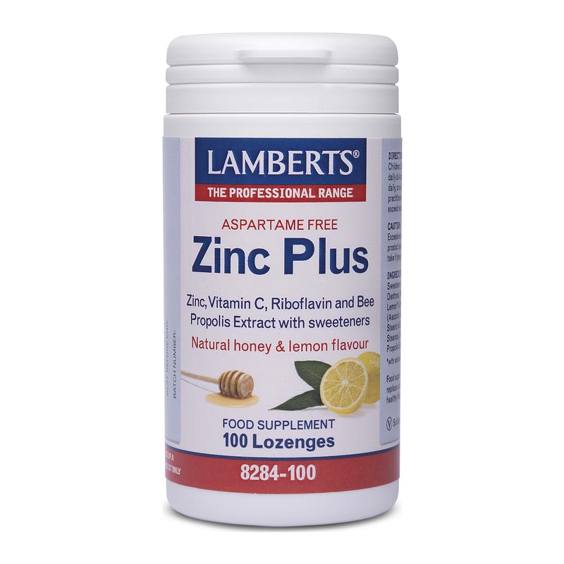 Lamberts Zinc Plus Lozenges Ψευδάργυρος με Βιταμίνη C 100 Καραμέλες