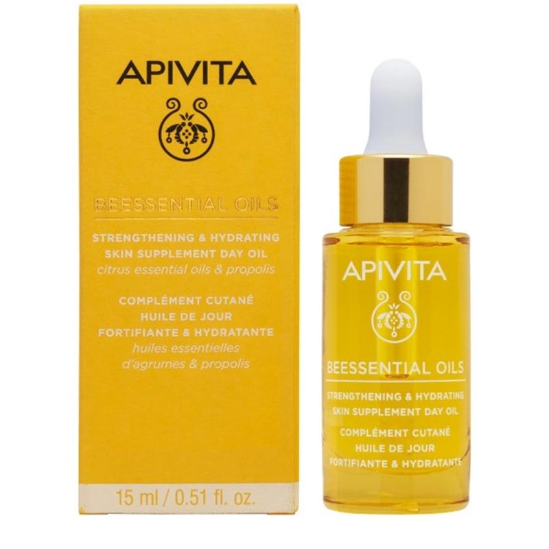 Apivita - Beessential Oils Έλαιο Προσώπου Ημέρας για Ενυδάτωση και Ενδυνάμωση της Επιδερμίδας 15ml