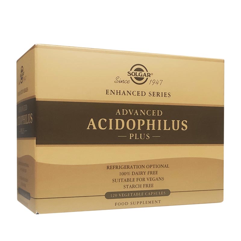 Solgar - Advanced Acidophilus Plus Φόρμουλα Για Την Διατήρηση Της Φυσιολογικής Λειτουργίας Του Εντέρου 120 Κάψουλες