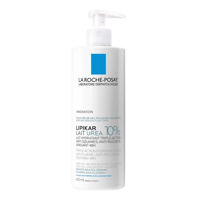 La Roche-Posay Lipikar Lait Urea 10% Ενυδατικό Γαλάκτωμα Τριπλής Δράσης Για Το Ξηρό Τραχύ Δέρμα 400ml