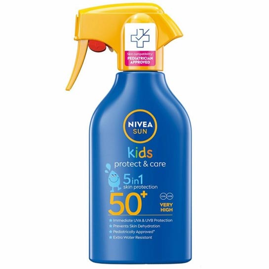 Nivea Sun Kids Protect Care 5 in 1 Spf50+ Spray Παιδικό Αντηλιακό Γαλάκτωμα Προσώπου Σώματος 270ml