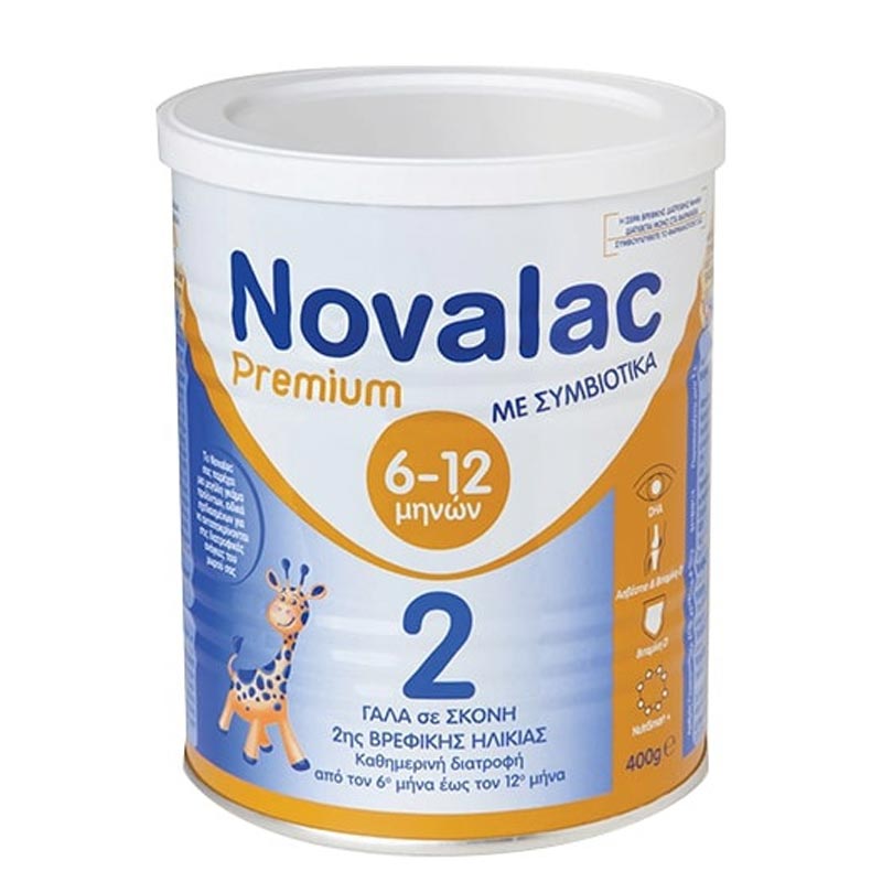 Novalac PREMIUM 2 Γάλα 2ης Βρεφικής Ηλικίας από τον 6ο έως τον 12ο Μήνα 400g