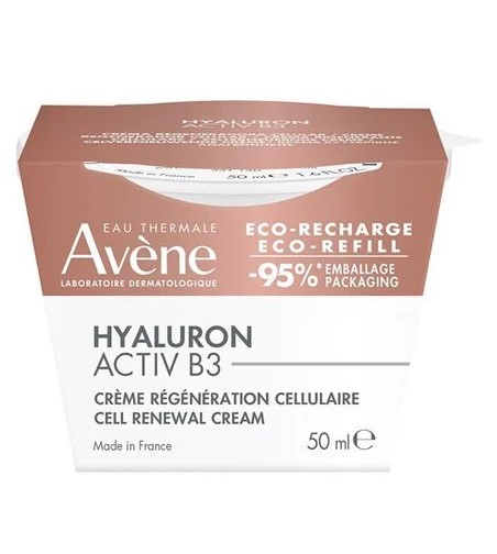 Avene Eau Thermale Hyaluron Activ B3 Refill, Αντιγηραντική Κρέμα Προσώπου Με Υαλουρονικό Οξύ Κυτταρικής Ανανέωσης 50ml.