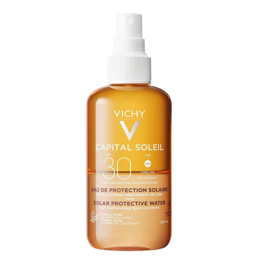 Vichy Ideal Soleil SPF30 Νερό Προστασίας απο τον Ήλιο για Λαμπερό Μαύρισμα 200ml