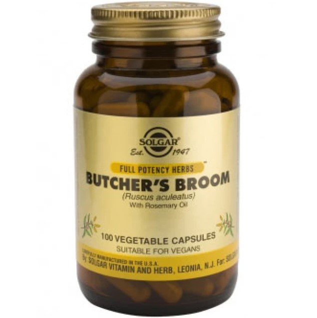 Solgar Butchers Broom Κυκλοφoρικό κάτω Άκρων - Αιμορροϊδες 100 Capsules