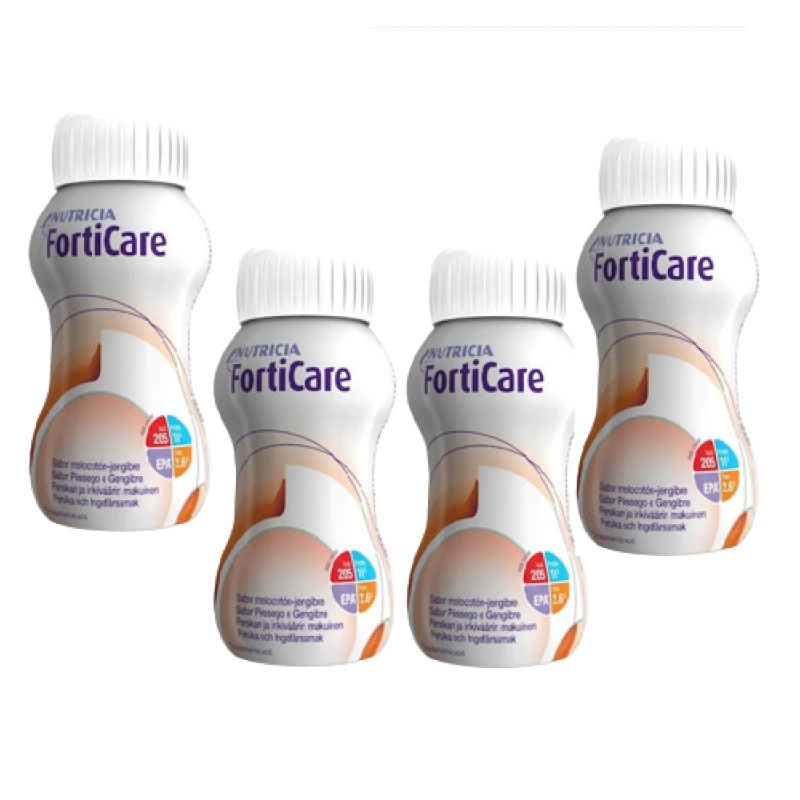 Nutricia FortiCare Τρόφιμο  με Γεύση Πορτοκάλι - Λεμόνι 4x125ml