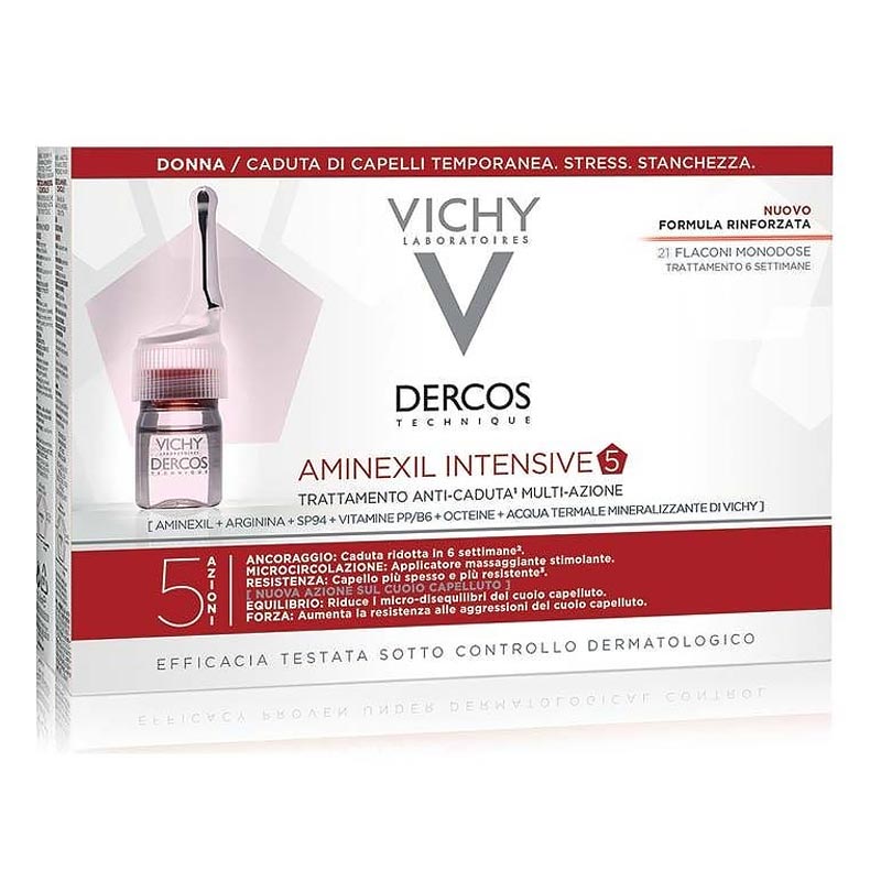 Vichy Dercos Aminexil Clinical 5 Πρόγραμμα κατά της Τριχόπτωσης Για Γυναίκες 21 μονοδόσεις x 6ml