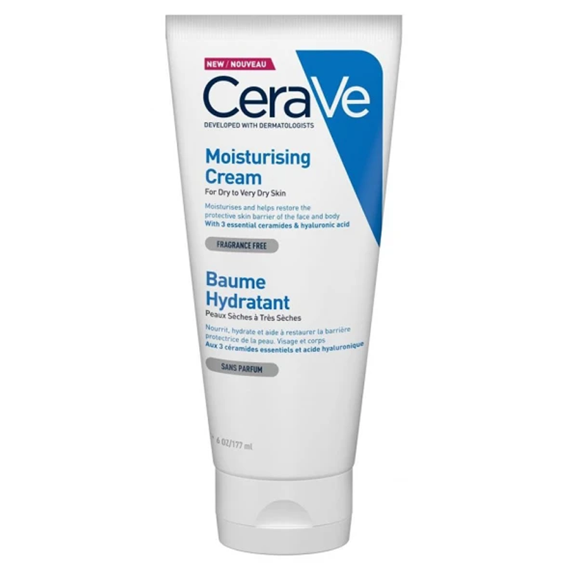 CeraVe Moisturizing Cream, για Πρόσωπο/Σώμα, Ξηρό/Πολύ Ξηρό Δέρμα 177gr