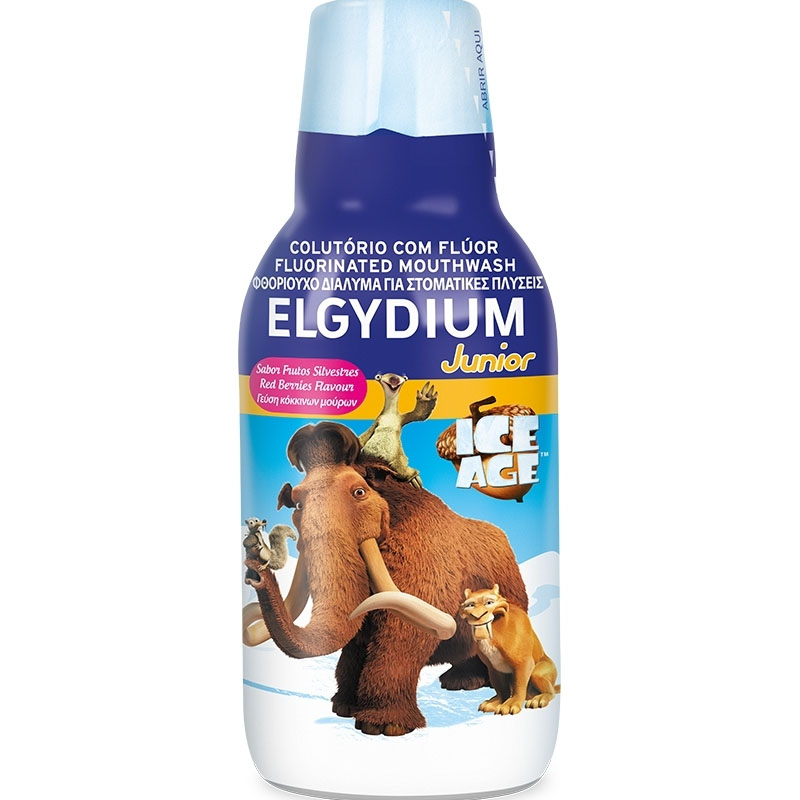 Elgydium Junior Ice Age Mouthwash Στοματικό Διάλυμα Με Γεύση Κόκκινων Μούρων Για Παιδιά Άνω Των 6 Ετών 500ml