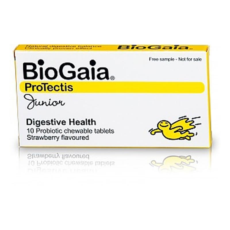 BioGaia Protectis Junior - Προβιοτικά με γεύση φράουλα - 10 μασώμενα δισκία