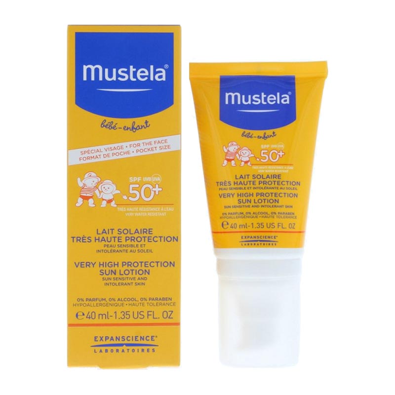 Mustela Sun Face Lotion SPF50+ Αντηλιακή Προσώπου για Βρέφη/Παιδιά 40ml