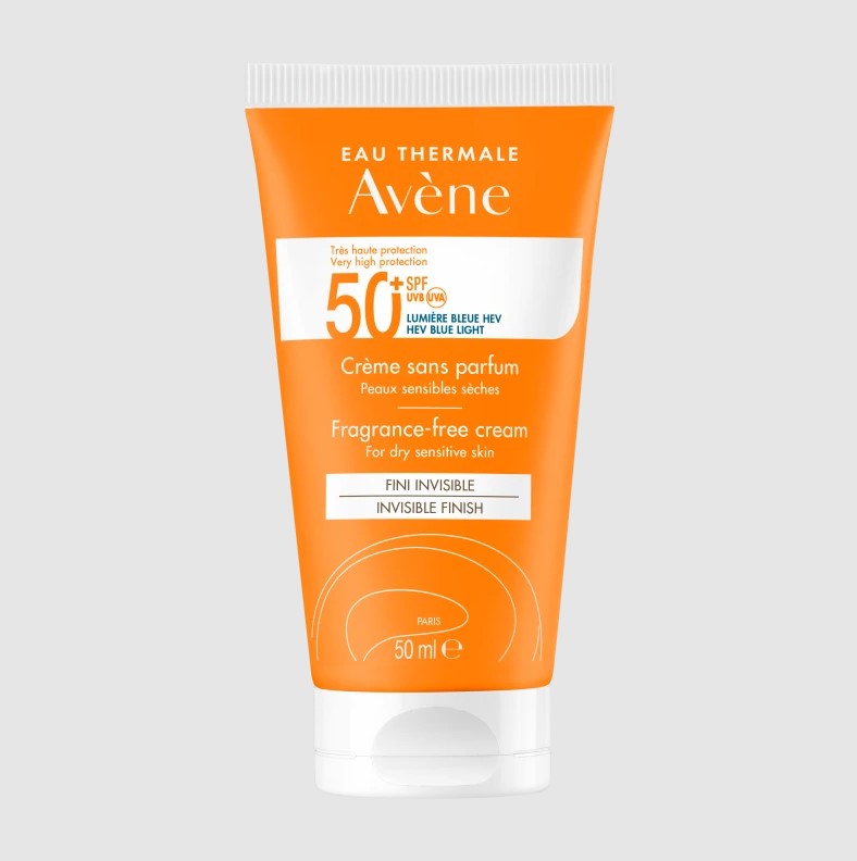 Avene Soins Solaire Cream SPF50+ Αντηλιακή Κρέμα Προσώπου Χωρίς Άρωμα για Ξηρές - Ευαίσθητες Επιδερμίδες 50ml