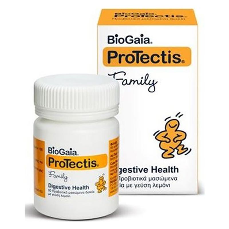 BioGaia ProTectis Family Προβιοτικό - Γεύση Λεμόνι 60 Tabs Μασώμενα Δισκία