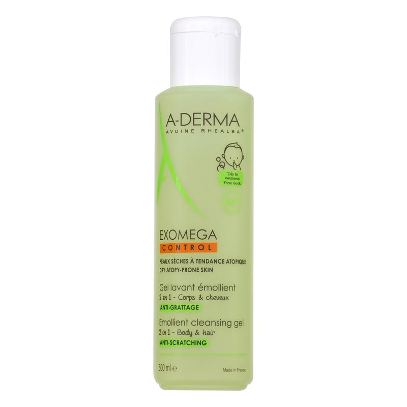 Aderma EXOMEGA Emollient Cleansing Gel Body & Hair 500ml