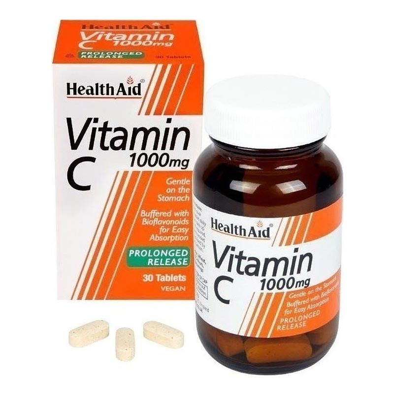 Health Aid Vitamin C 1000mg Prolonged Release 30 ταμπλέτες