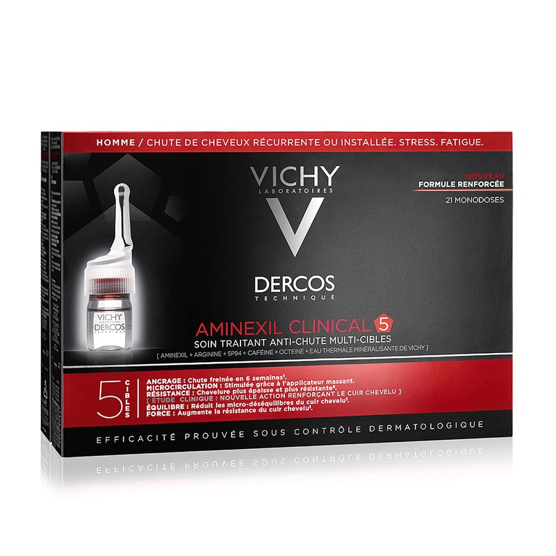 Vichy Dercos Aminexil Clinical 5 Πρόγραμμα κατά της Τριχόπτωσης Για Άνδρες 21 μονοδόσεις x 6ml