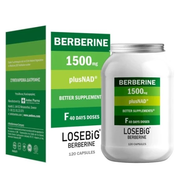 Losebig Berberine 1500mg, 120 Capsules