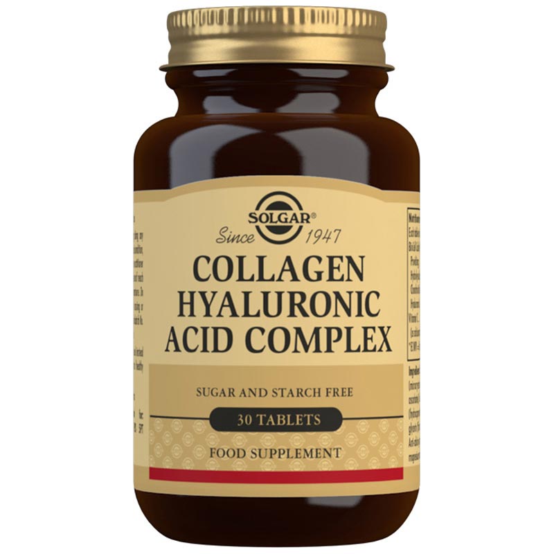 Solgar Collagen Hyaluronic Acid Complex Υαλουρονικό Οξύ 120mg 30 Ταμπλέτες