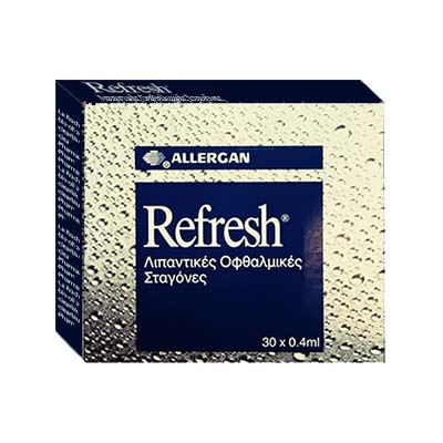 Allergan Refresh Λιπαντικές Οφθαλμικές Σταγόνες 30 X 0.4ml